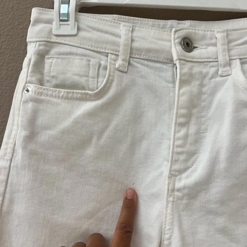 Zara High Waist Raw Hem Straight Leg - Picture 4 of 10